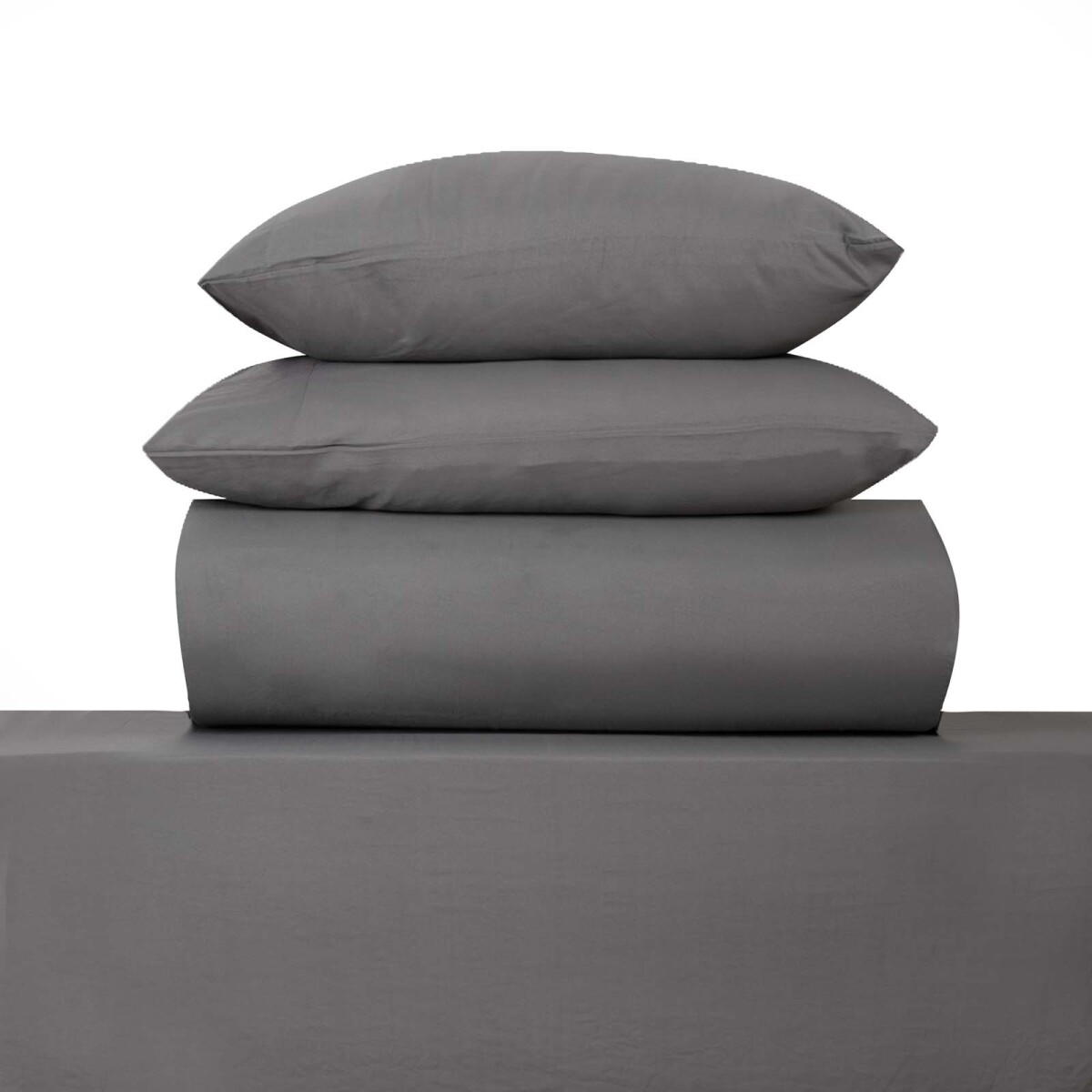 JUEGO DE SABANAS - QUEEN POLIESTER VERDE PREWASHED 