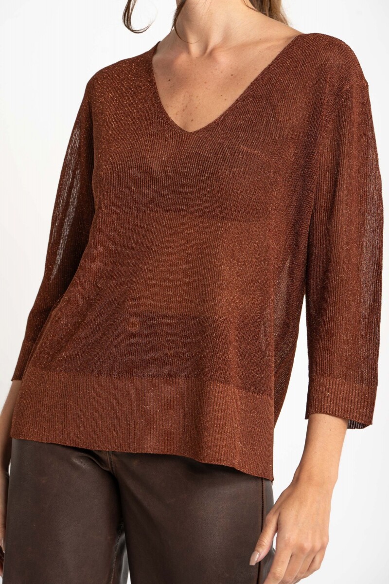 Sweater Lurex Marrón