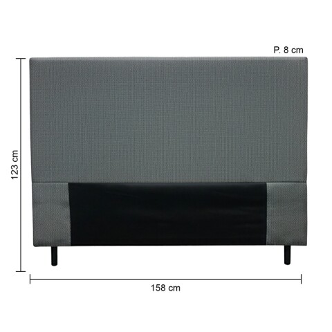 Respaldo de Cama para Dormitorio Premium 2 Plazas / Queen en Tela Chenille Gris Respaldo de Cama para Dormitorio Premium 2 Plazas / Queen en Tela Chenille Gris