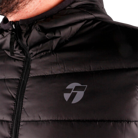 Campera Abrigo Topper Inflada Con Capucha P/ Hombre Negro1