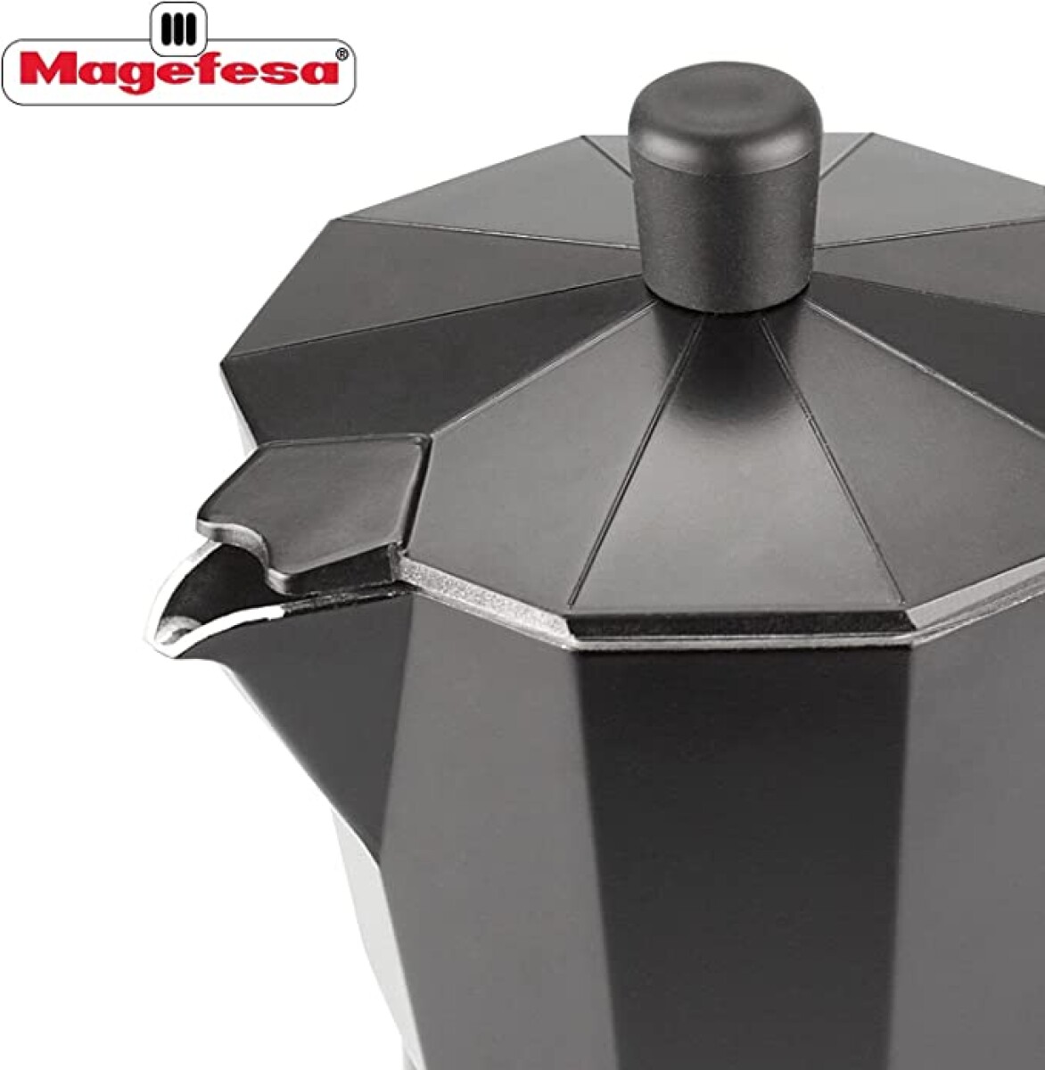 CAFETERA ITALIANA MAGEFESA 3TAZAS KENIA NOIR ALUMINIO NEGRO El Clon