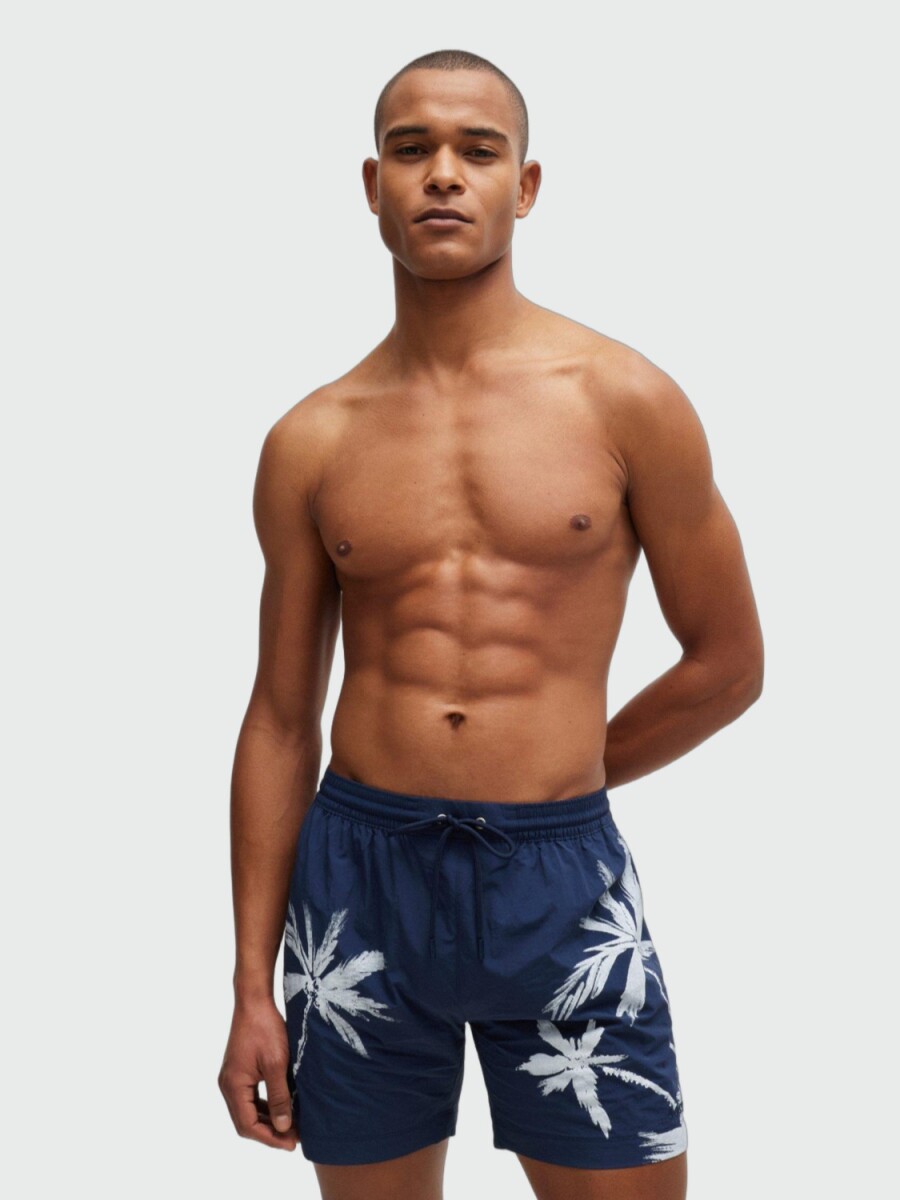 BOSS - Shorts de baño de secado rápido estampados, RIMI 