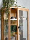 Armario pared RIBE 1 puerta cristal natural Armario pared RIBE 1 puerta cristal natural