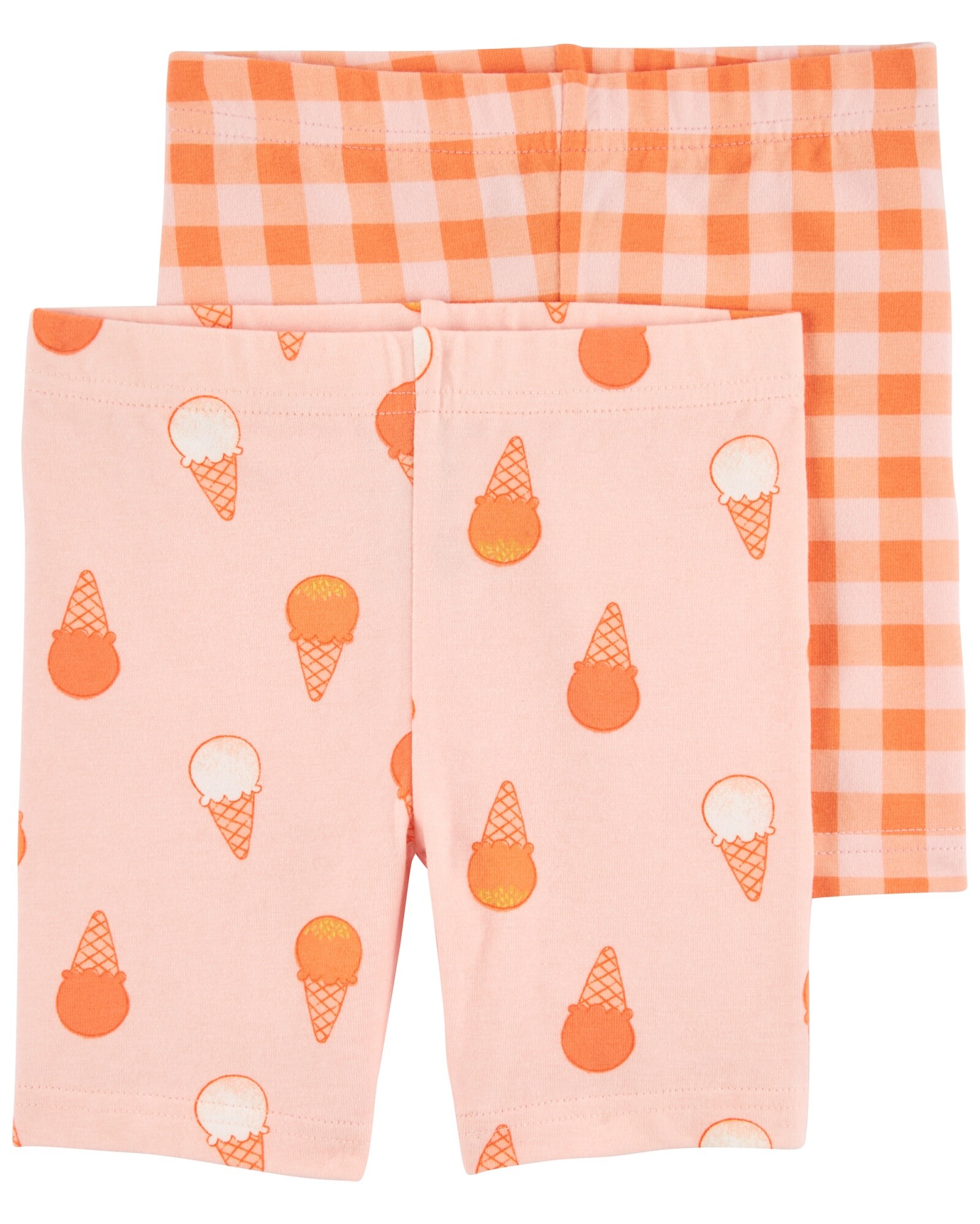 Pack dos shorts ciclistas de algodón, estampados Sin color