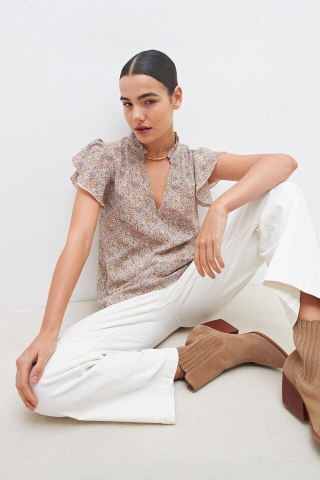 Blusa estampada multicolor