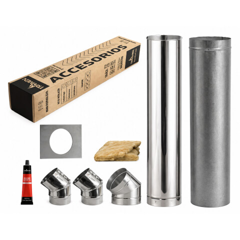 Kit Complemento Instalacion Pared 4" Enlozado Tromen COMPLEMENTO KIT PARED TROMEN 4" 32346