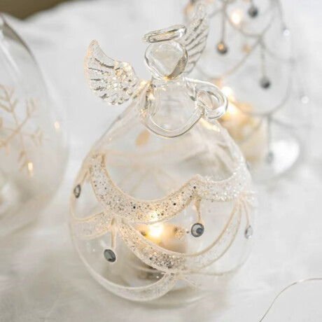 Veladora Ángel Navideño De Cristal Modelo B