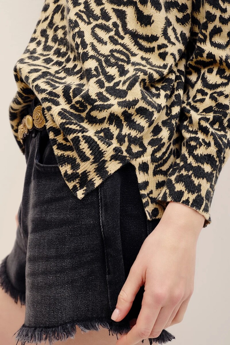SWEATER AURORA ANIMAL LIGHT Leopardo