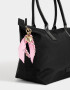 Llavero Metal Llavero Y Charm Con Trenza Bandana - Rosa Claro