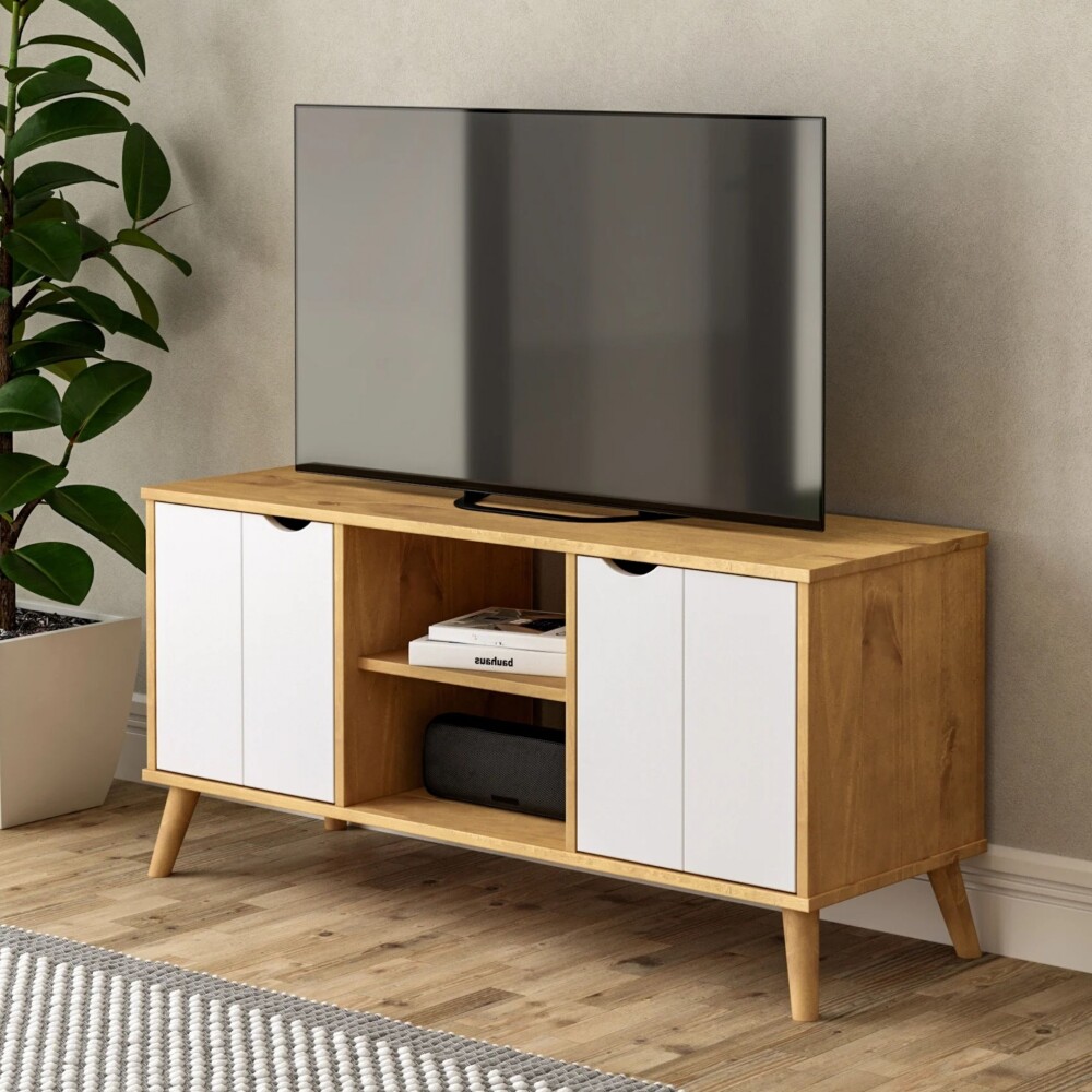 Rack para TV 2 Puertas - Linea Dublin Blanco