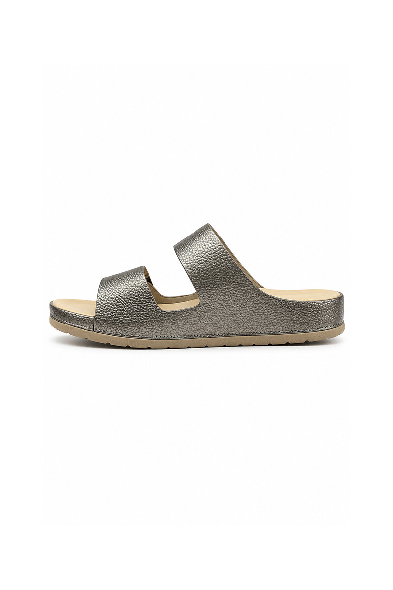 Sandalia 2 hebillas Aurora AU401 Plateado