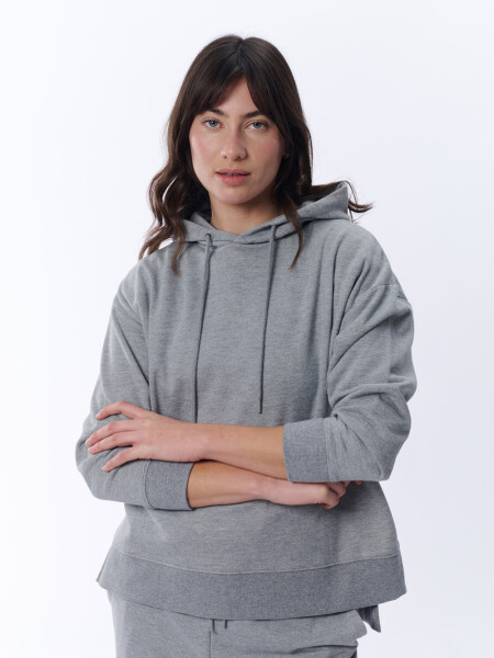Canguro deportivo Oversize Gris Melange