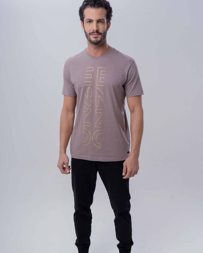 Remera manga corta Taupe