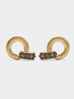 Pendientes Étnicos De Aro multicolor
