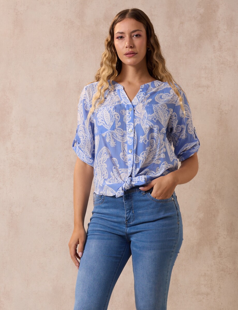Blusa Nudo - Azul/multi 