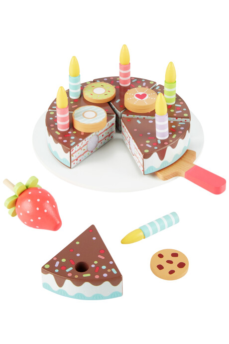 Juego de torta en madera Sin color