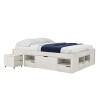 Cama Madera Maciza - 4 Cajones - Queen - Linea charme Blanco