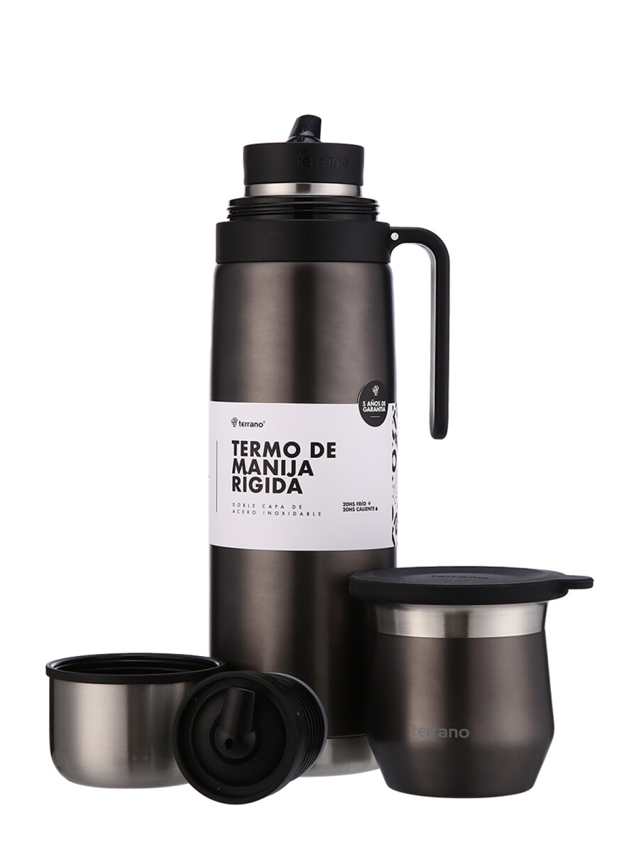 Termo Manija Rigida + Mate Flap - Marron metalizado 