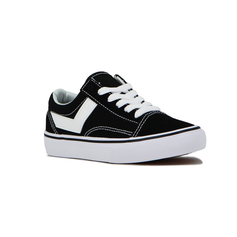 Pony Champion Casual Lona-Gamuza Niño - Negro Negro