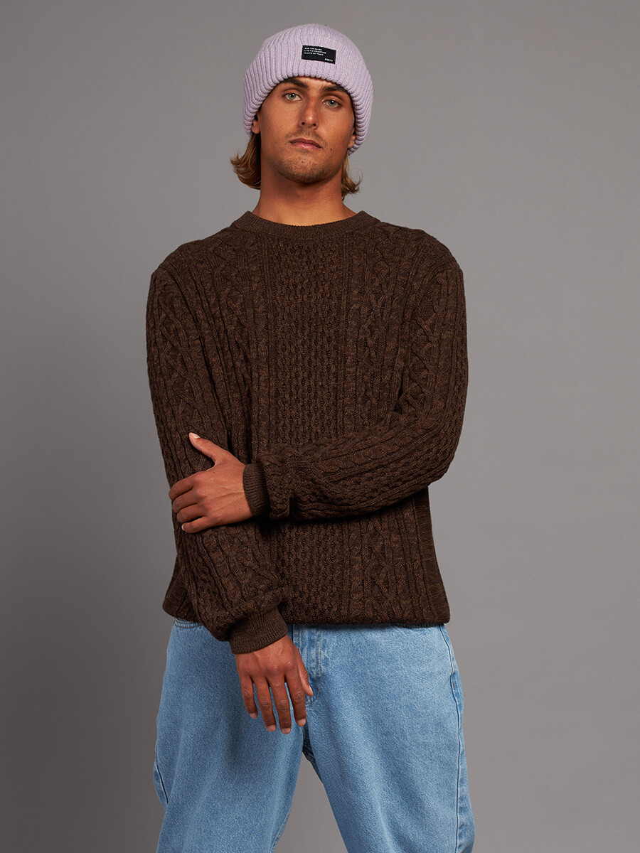 SWEATER LEIVA RUSTY - MarrÓn 