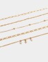 Pulseras Flexibles Sets Multi Cadenas Pulseras Flexibles Sets De Metal - Dorado
