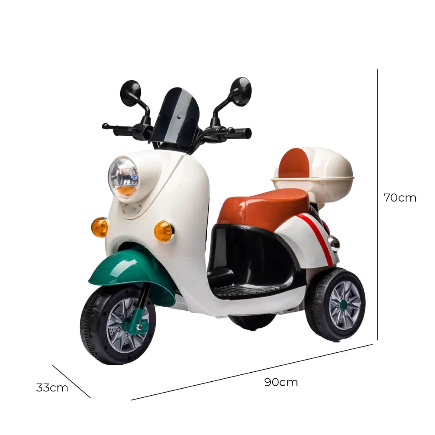 Triciclo Eléctrico Infantil Moto Para Niños A Batería - Verde — El Rey