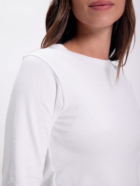 Remera rib Blanco