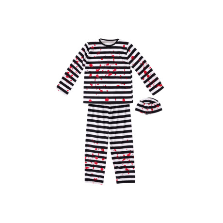 Disfraz Infantil de Presidiario – Conjunto Rayado con Capucha Halloween Sc