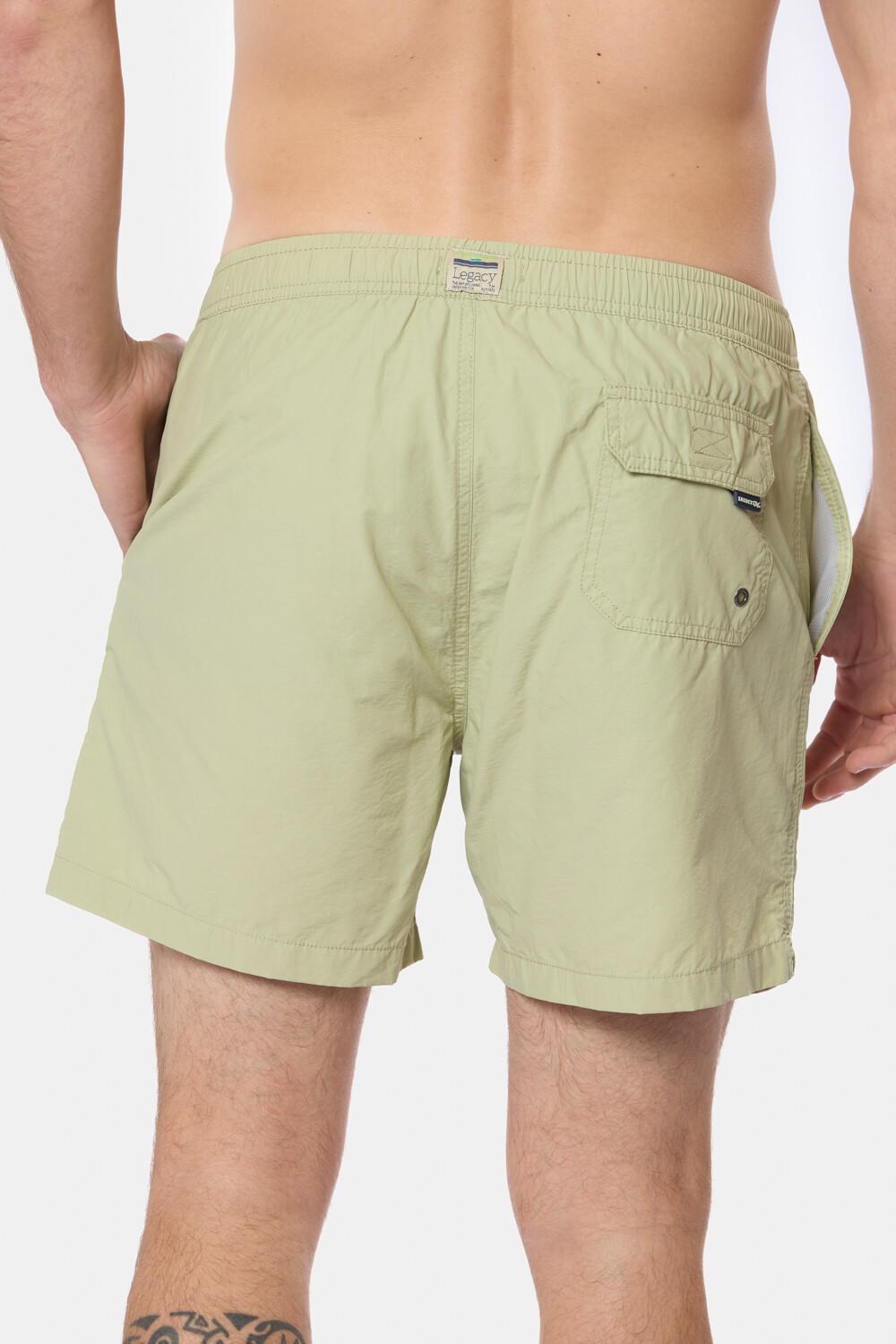 SHORT DE BAÑO LISO Verde