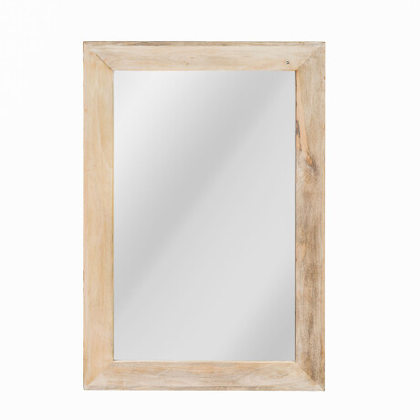 ESPEJO DE PARED MADERA-DE-MANGO NATURAL-BEIGE RECTANGULAR BYRON
