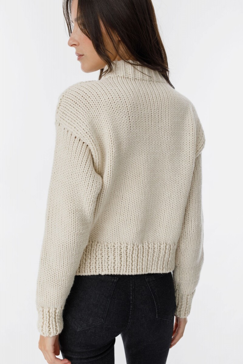 Sweater Bonjour Crudo/Negro