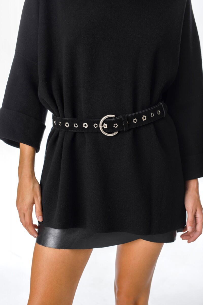 Cinturon Flower - Negro 