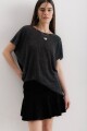 Blusa Athenia Negro Lurex