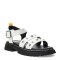 Sandalias de Niña MINI Miss Carol Tartan Con Tachas Blanco