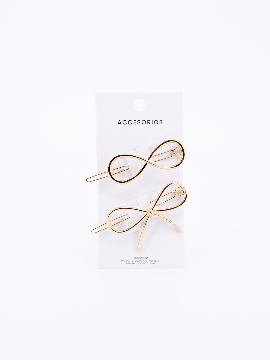BROCHE MOÑA PACK X 2 - DORADO 