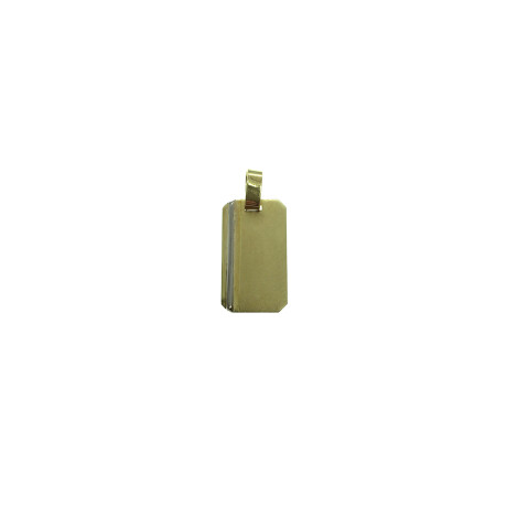 Medalla de oro amarillo 18k. "linea lateral" - incluye grabado Medalla de oro amarillo 18k. "linea lateral" - incluye grabado