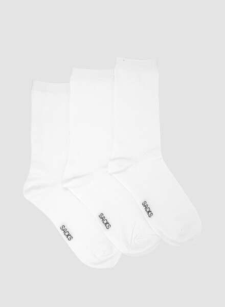 Pack de tres medias lisas. de algodón. en varios colores sur Variante 39