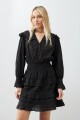 Vestido boho con volados negro