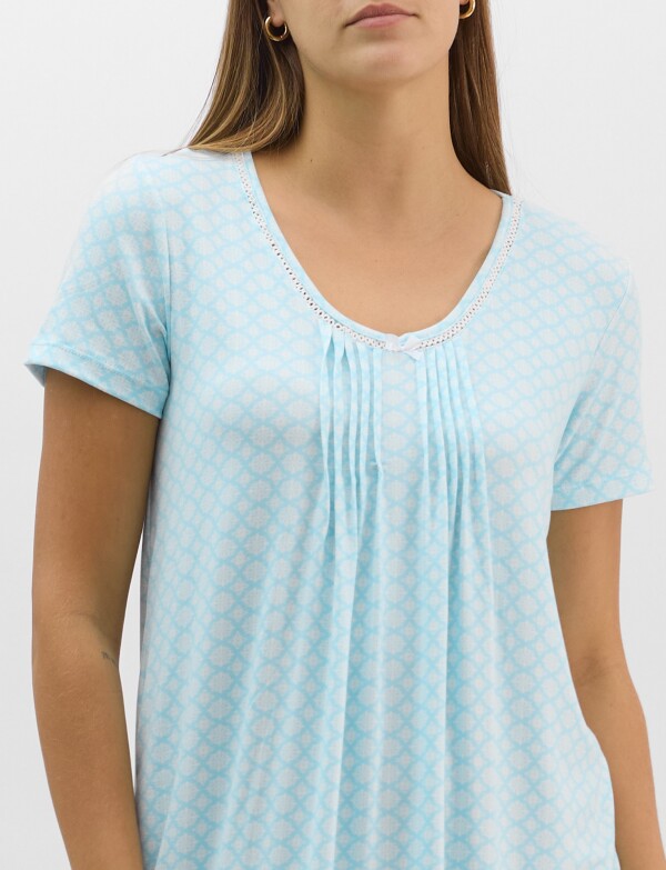 Camisón Pliegues VERDE AGUA