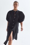 Vestido Bubble en Lino Negro