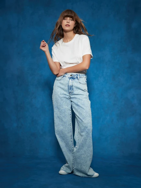 JEAN STACT STRAIGHT AZUL CLARO