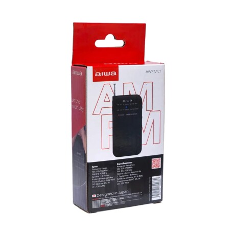 Aiwa - Radio Analógico Am/fm Portátil AWFML1 - 0,4W. Color Negro. NEGRO