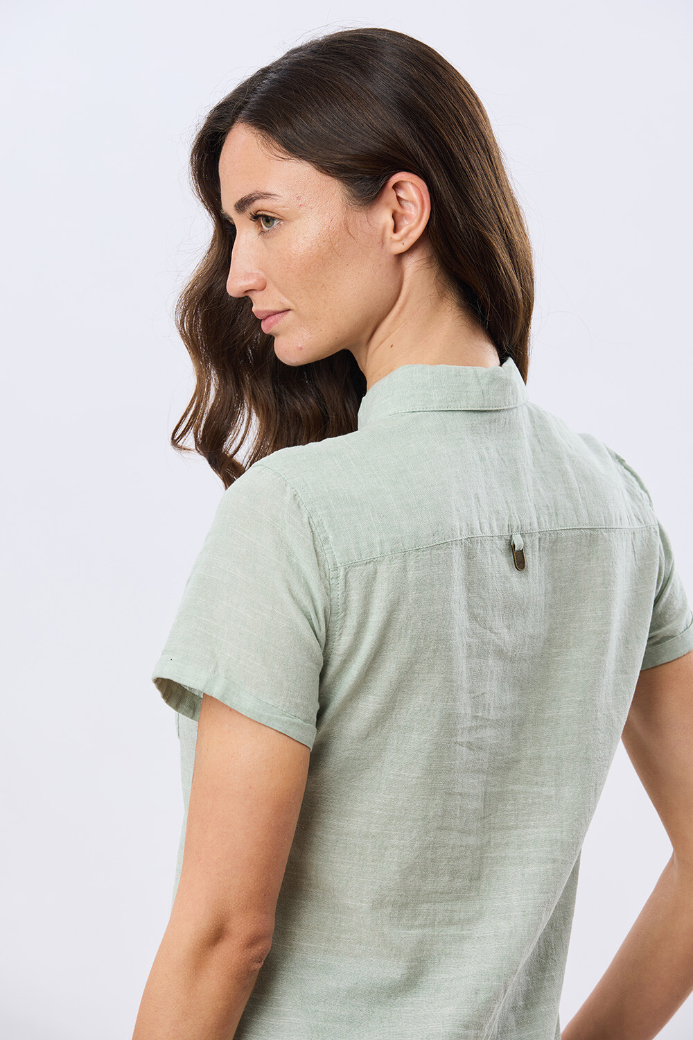CAMISA DE LINO Menta