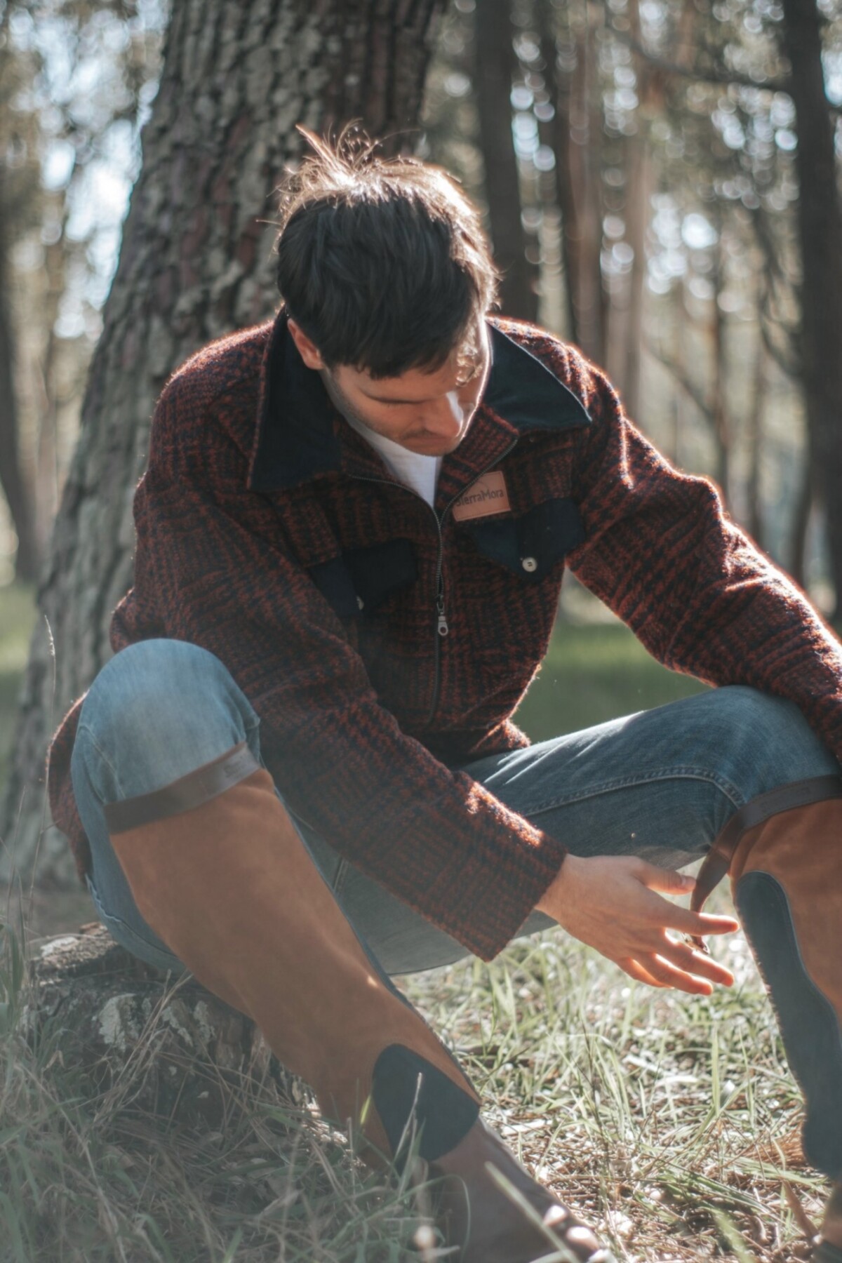 Polainas Combinadas Honey / Azul Marino