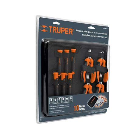 JUEGO 6 DESTORNILLADORES JOYERO Y 4 PINZAS MINI ERGONOMI TRUPER JGO-MP-DJ N/a