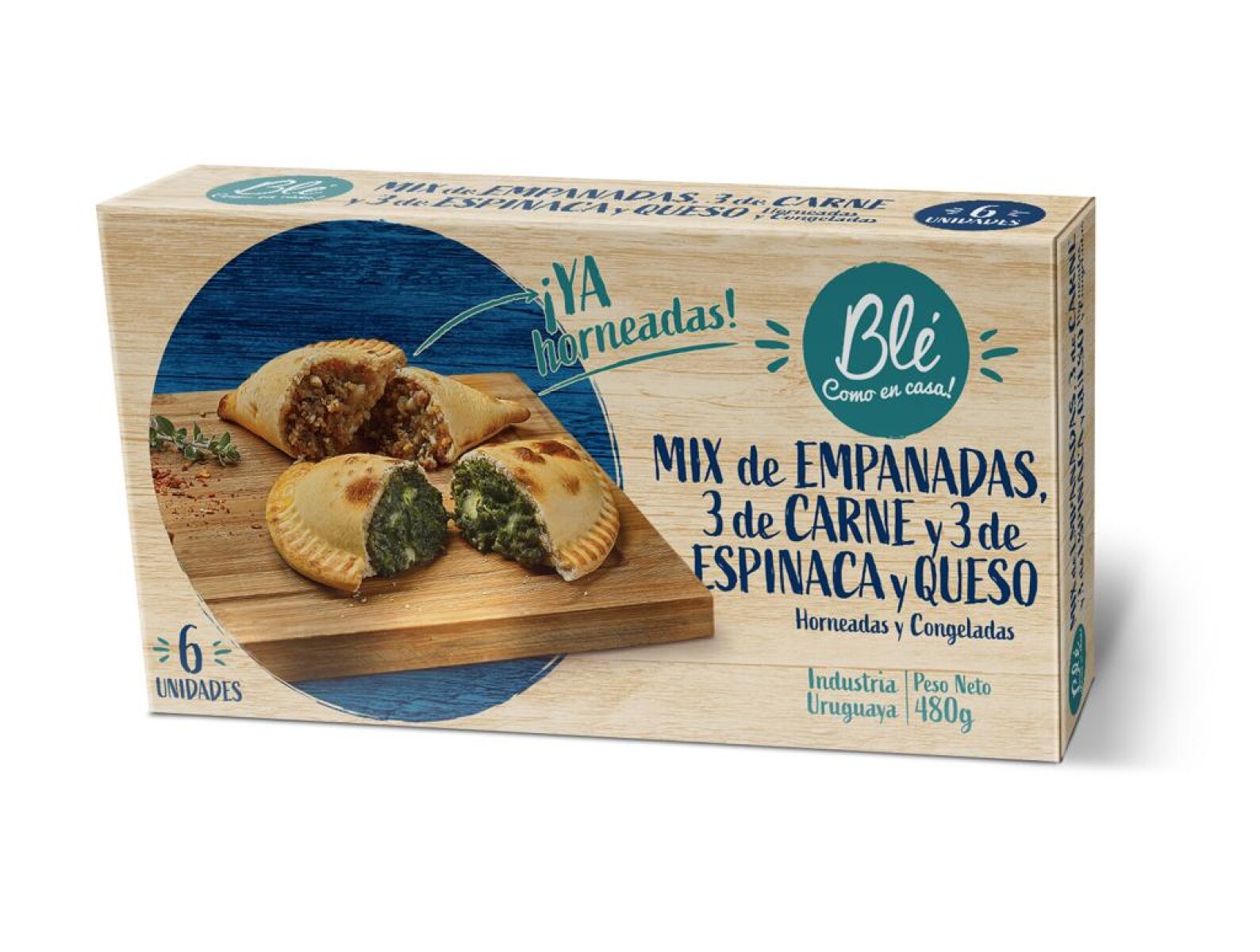 Empanadas Ble Caja Mix 3 Carne Y 3 Espinaca 