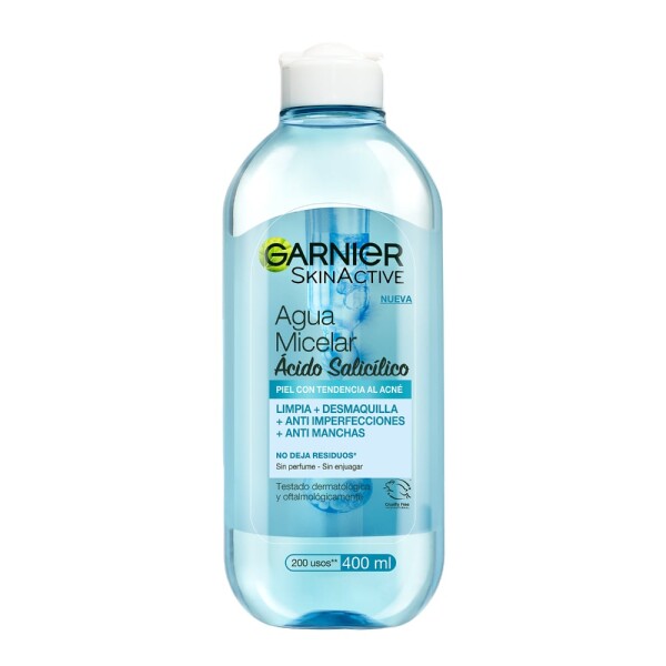Agua Micelar Garnier Pure Active con Ácido Salicílico – Piel Grasa o con Imperfecciones Agua Micelar Garnier Pure Active con Ácido Salicílico – Piel Grasa o con Imperfecciones