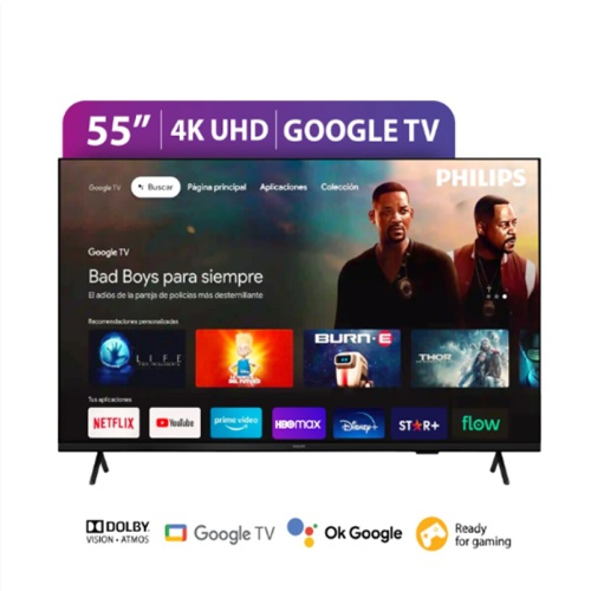 TV Philips 55" Google TV 4K UHD 