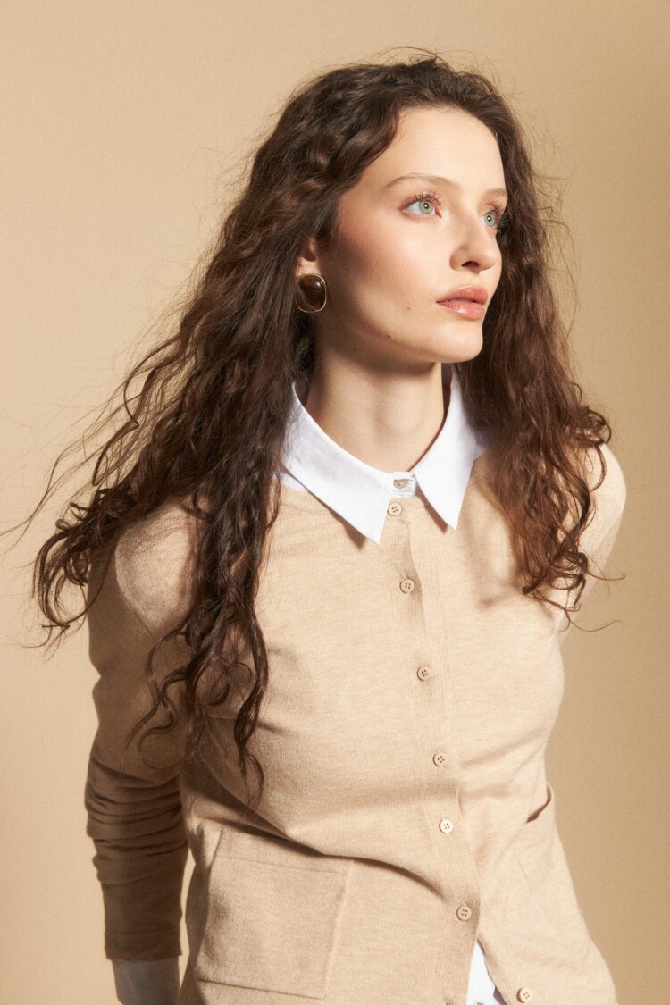 CARDIGAN ALBA Beige Melange