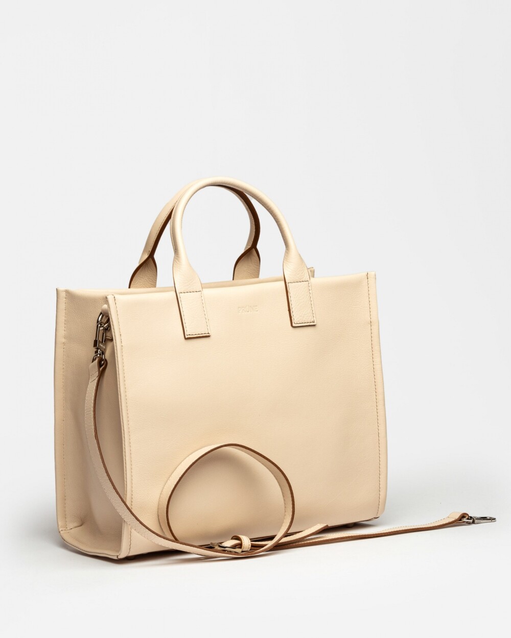 Cartera de mano Capri en cuero vegetal liso Cotton